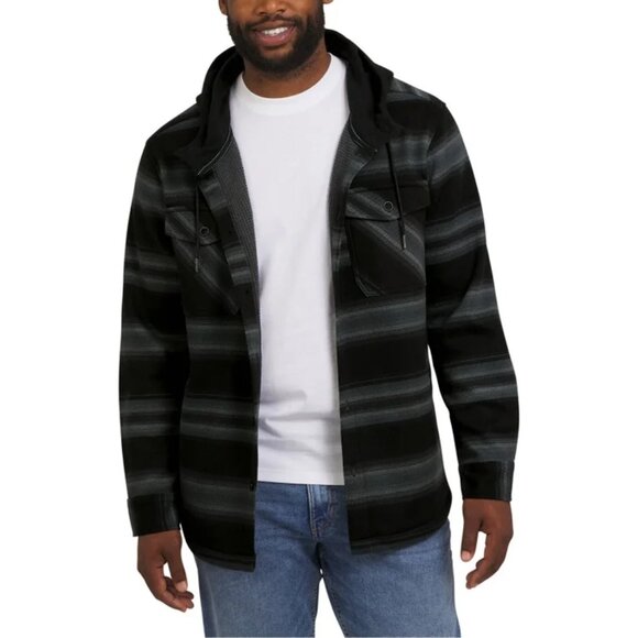 Quiksilver Men's Hooded Shirt Jacket - Picture 2 of 7